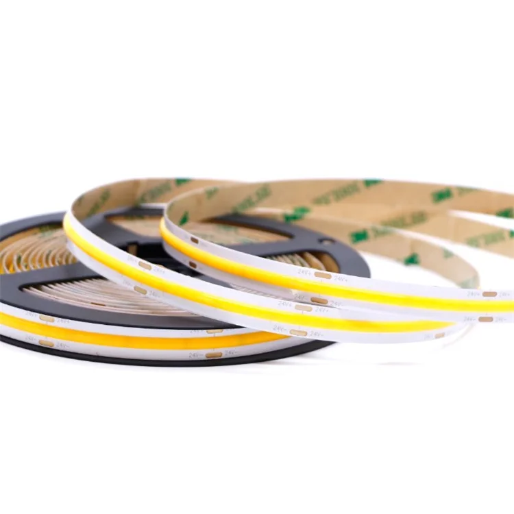 Светодиоды 24 В cob cuttable DC 12 flip LED IP67 водонепроницаемая силиконовая Гибкая бесконтактная COB мягкая лампа ультраяркая полоса освещения