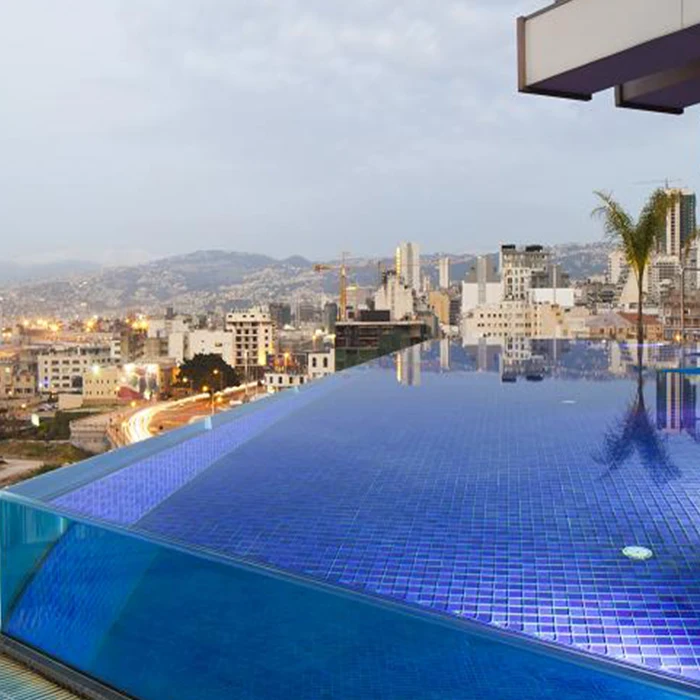 Big size hotel swimming spa pool outdoor transparent acrylic swimming pool manufacturers