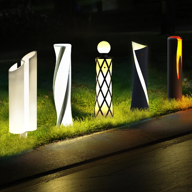 Residential Bollard Light Low Voltage Powered Motion Sensor Integrated LED Bollard Light