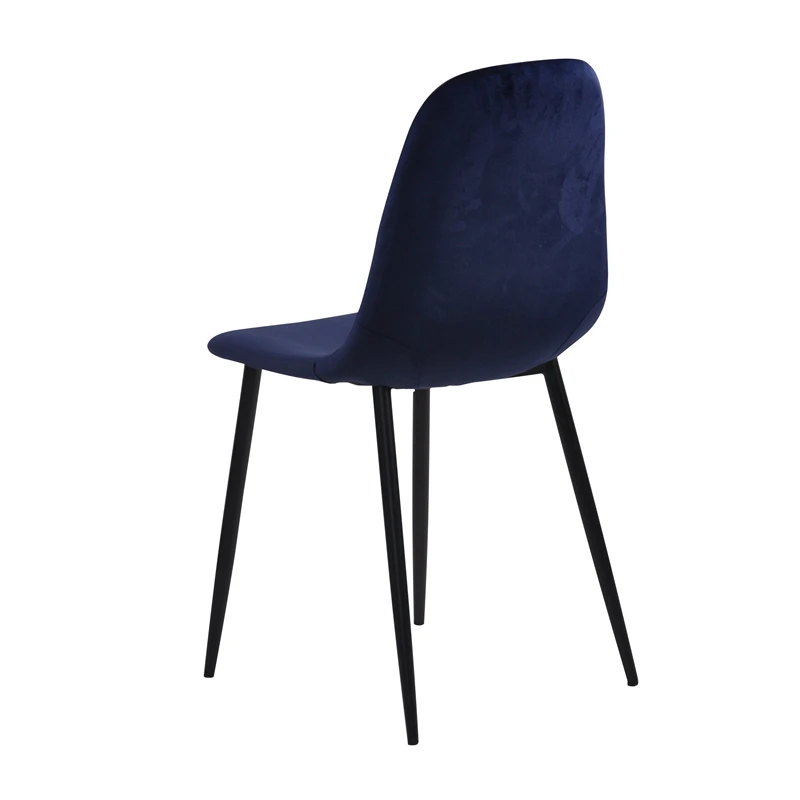  Indoor Room Furniture Round orange Fabric Dining Chair With Black Powder Coated