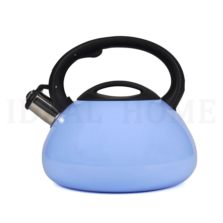 2.8L Stainless Steel Whistling Tea Kettle Coffee Teapot with Wooden Handle for Gas Stoves, Induction Cookers