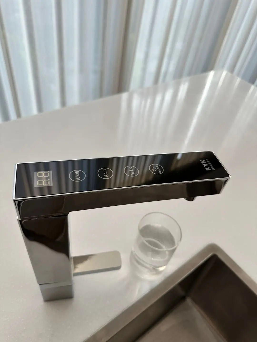 KYK korea alkaline water ionizer smart faucet only kyk square design alkaline water hydrogen water device