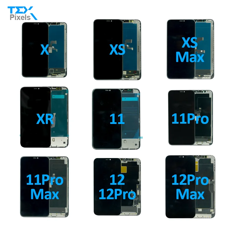 Wholesale Incell Oled quality Mobile phone spare parts lcd display touch screen for iphone 6 6splus 7 8plus 12pro