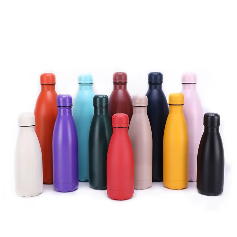 Iridescence powder coating Flask bottle vacuum flasks & thermoses stainless steel insulated water bottle WB054K