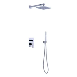 Настенный смеситель для душа, латунный кран для ванной комнаты, скрытый душ