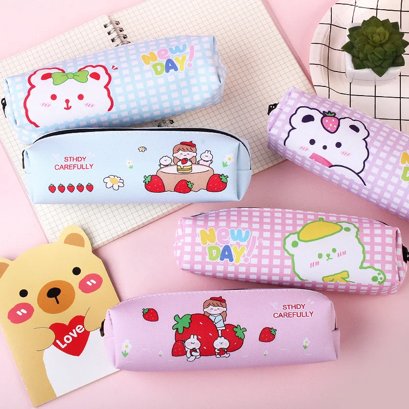 primary school students large capacity estuche school cute pencil case for girls pencil box