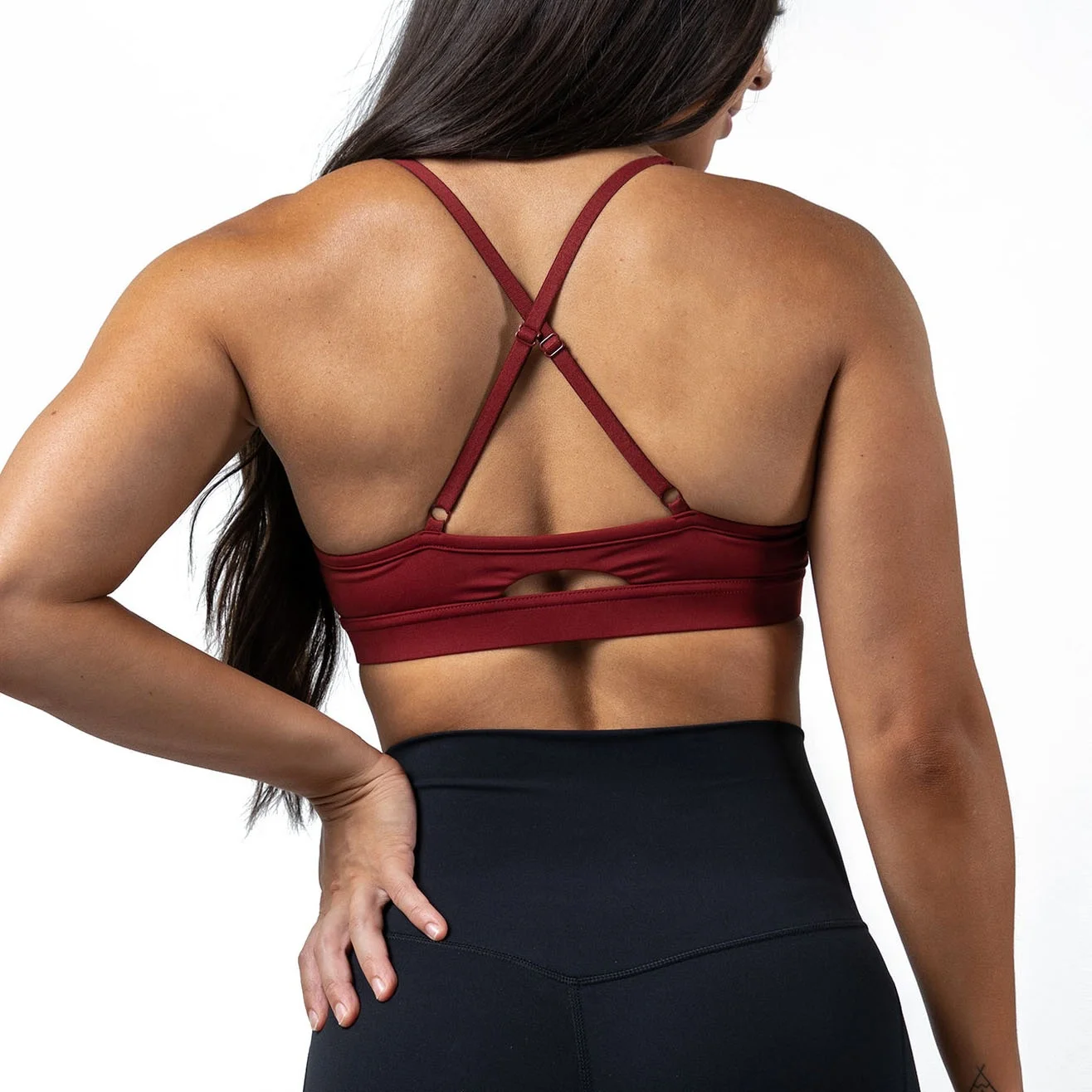 Custom Thin Straps High Impact Gym Tops Athletic Wear Push Up Yoga Bra Adjustable Sports Bra For Women