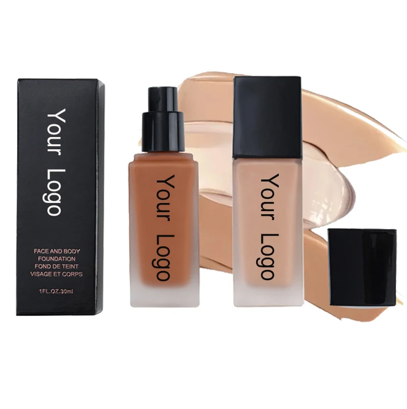 Wholesale Waterproof makeup face 8 colors foundation private label foundation for dark skin Vegan Foundation