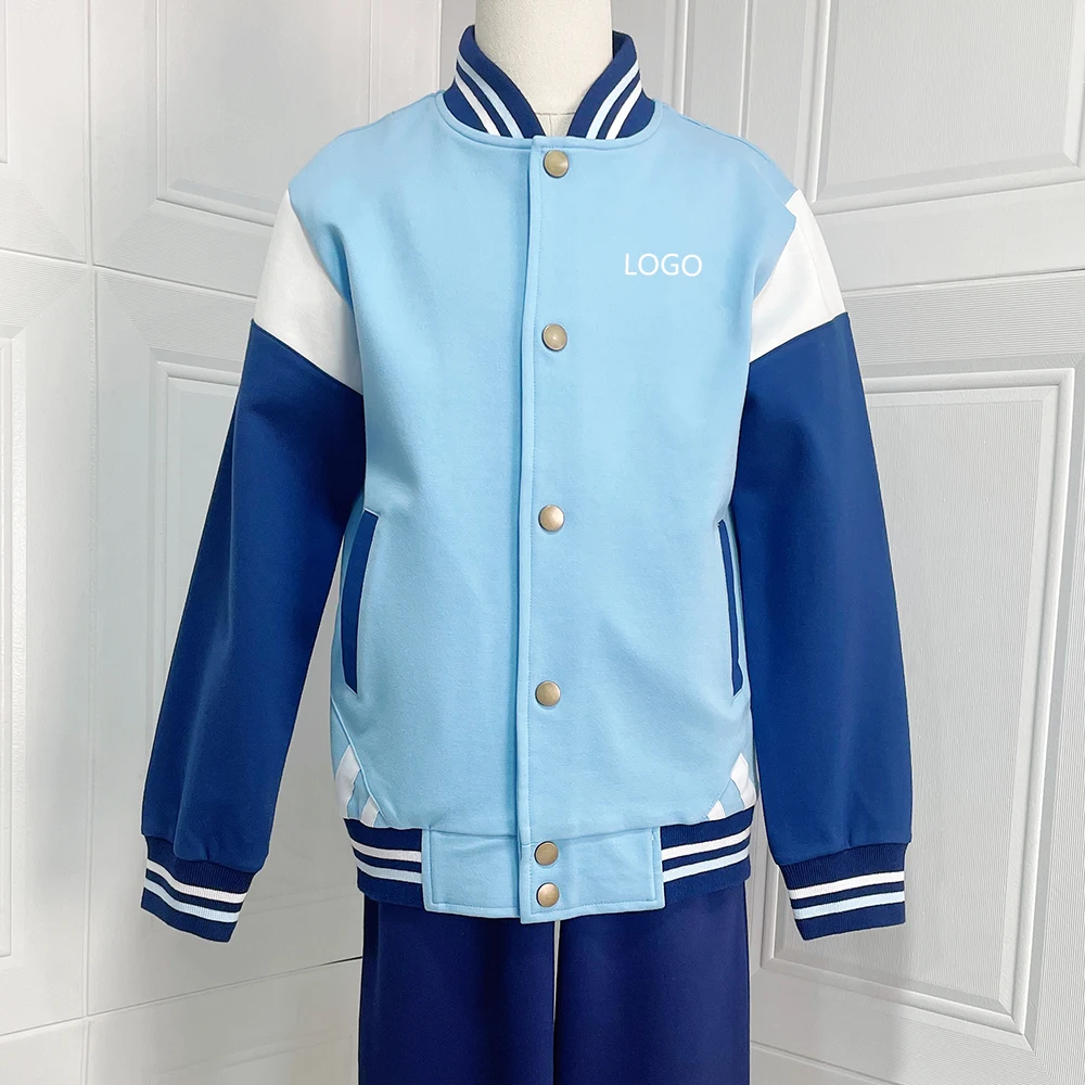 Spring Autumn Sports Wear Long sleeve tracksuits school uniform cheap fleece jackets varsity jacket for africa  in turkey  kenya