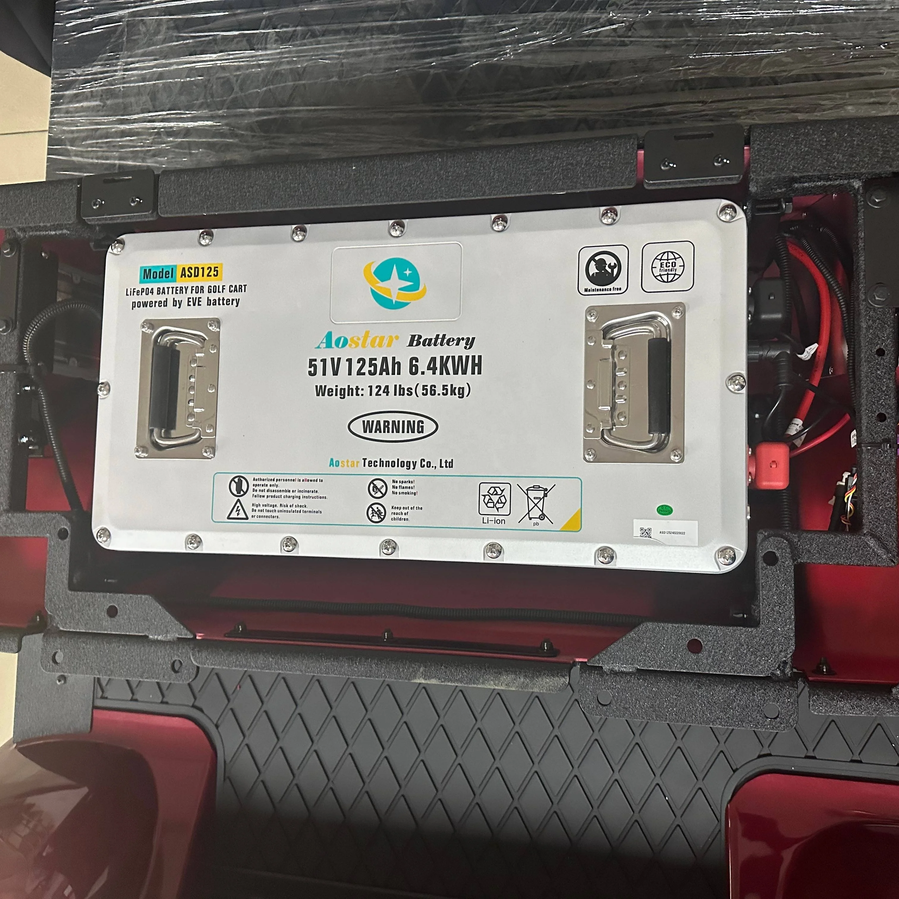 Одобренный CE Аккумулятор для гольф-кары 48 В LiFePO4 аккумулятор 105Ah 125Ah 150Ah литий-ионный EZGO CLUB CAR Yamaha с BMS