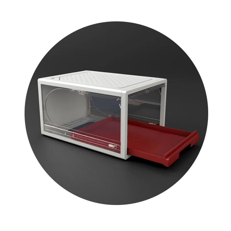 
Guaranteed Quality Proper Price White And Black Storage Foldable Shoe Storage Box With PMMA 