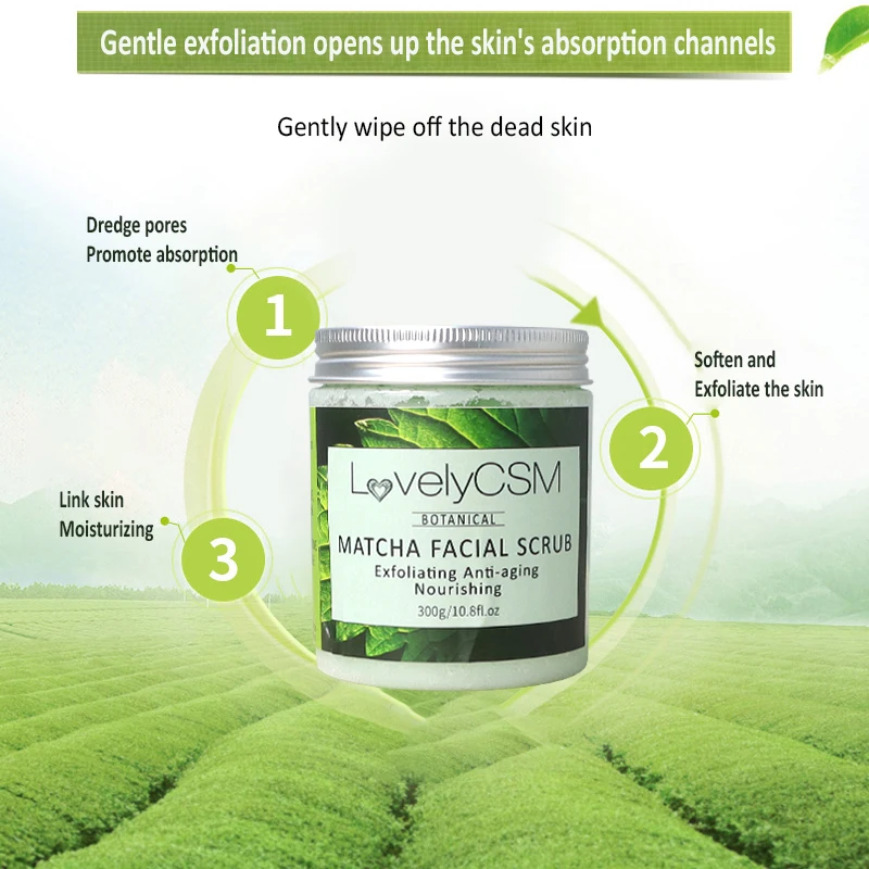 
Wholesale Private Label Vegan CPSR Green Tea Shea Butter Safflower Seed Oil Sweet Almond Oil Moisturizing Shea Sugar Body Scrub 