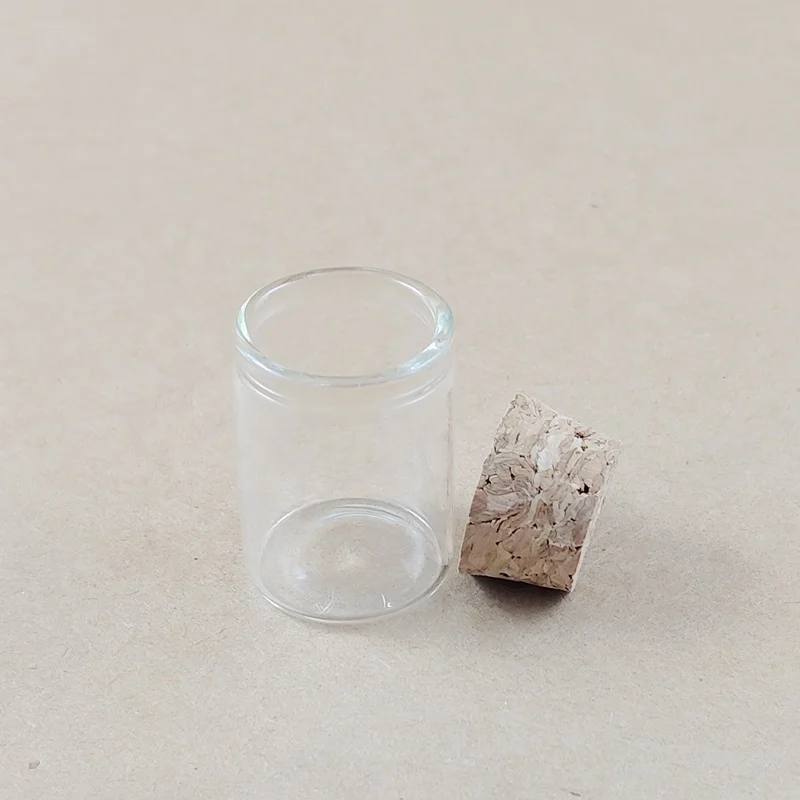 Factory Wholesale Large Quantity Straight Tiny Glass Bottle with Cork/Glass Tube with Cork/Clear Glass Bottle for Goods Packing