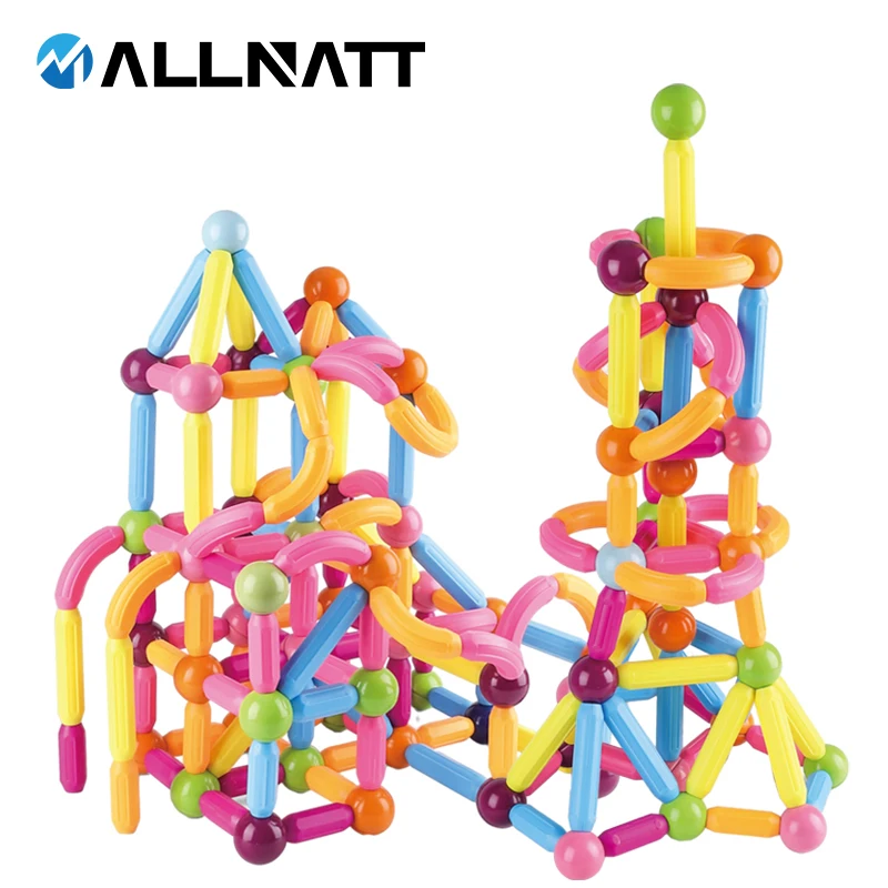 Factory Direct Sale 3D Magnetic Bar Block Kids Magnetic Building Blocks Educational Magnet Rod Building Block for Kids