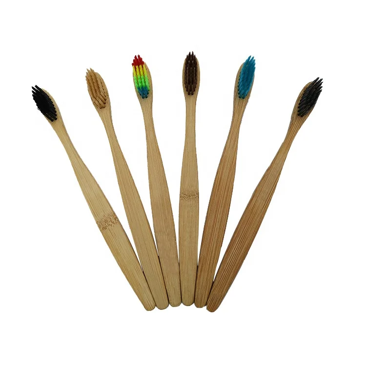 Wholesale BPA Free 4 Pack Custom Logo Eco Friendly Bamboo Toothbrush Set