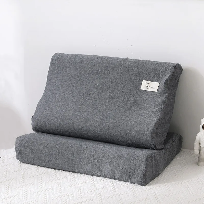 Минималистичные Стильные Промытые хлопковые наволочки для подушки для сна из латекса