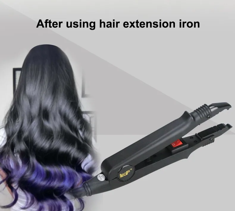 LOOF registered manufacturer professional heated keratin connector remover flat iron hair extension iron