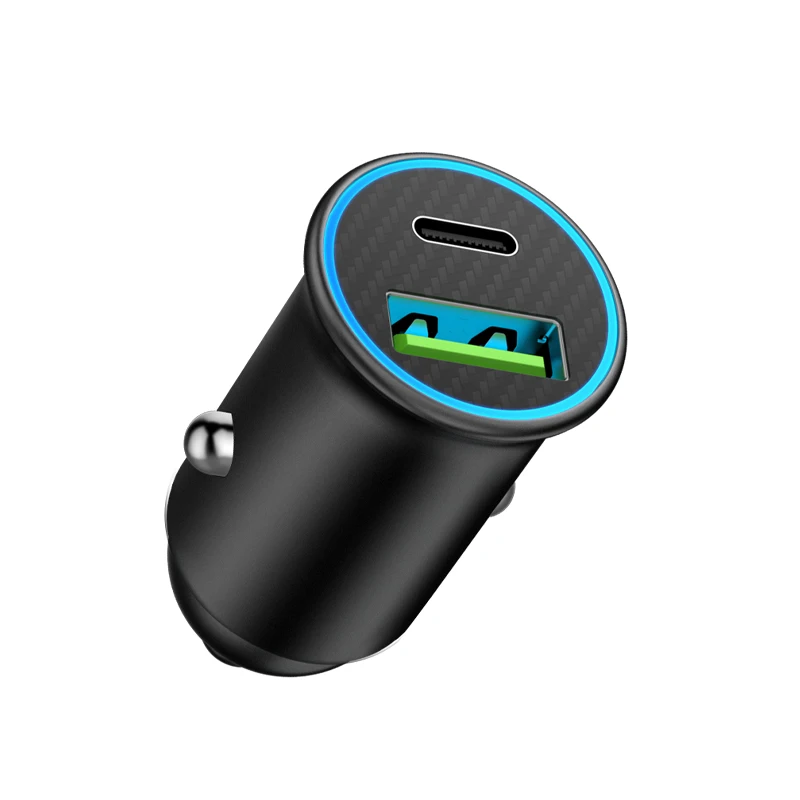Автомобильное зарядное устройство usb type-c mini qc 3 0 60 Вт