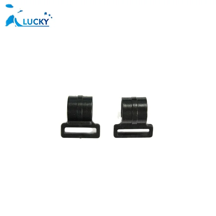 High quality custom designer backpack accessories black bag clasp clip swivel plastic snap hook plastic bag hook
