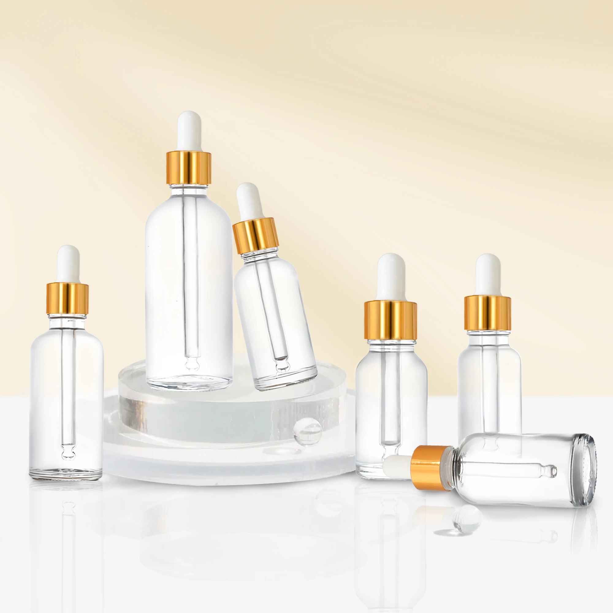 Cosmetic Packaging 30ml 50ml 100ml Bamboo Glass Spray Pump Bottle Dropper Oil Bottles