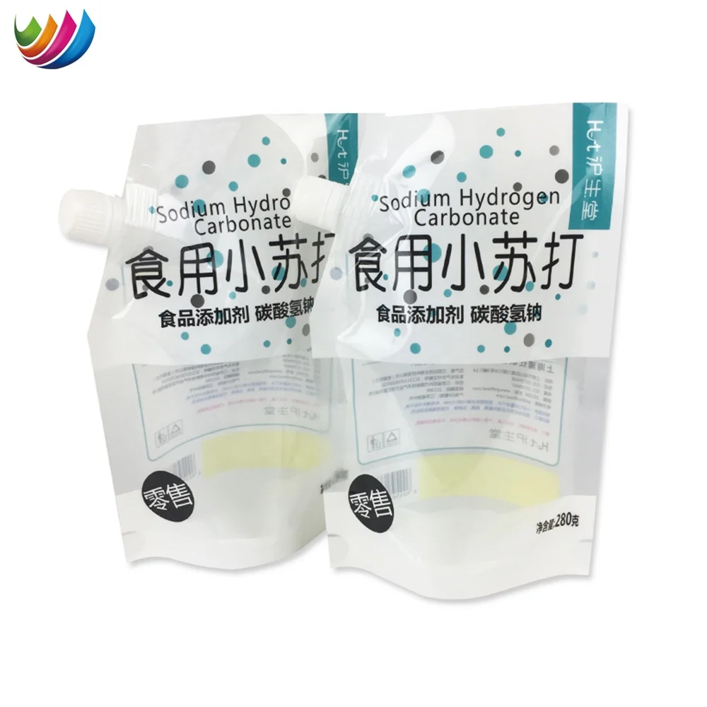 Custom Packaging Retort Pouch Liquid clear Drink Stand up with Spout 8 oz