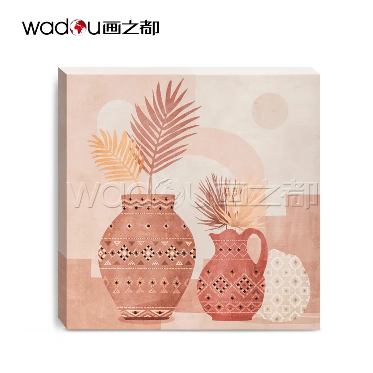 Wall Art Manufacturer Painting Vase On Waterproof Canvas With Studs Wall Art Pictures For Living Room Wall Decoration