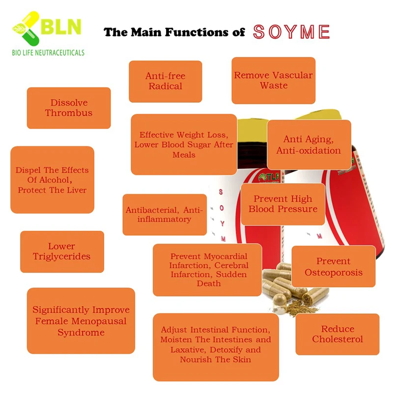 Premium Quality Factory Price with Soyme Main Ingredients Nattokinase and Red Yeast Rice