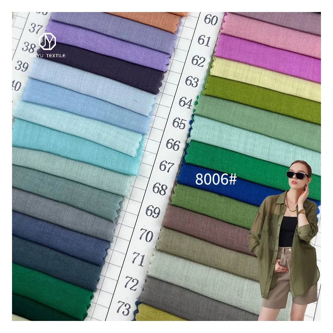 Textile Silk Chiffon Fabric 85gsm 84 Tencel 16 Polyester Summer Chiffon Shirt Fabric Sunscreen Clothing Lyocell Fabric