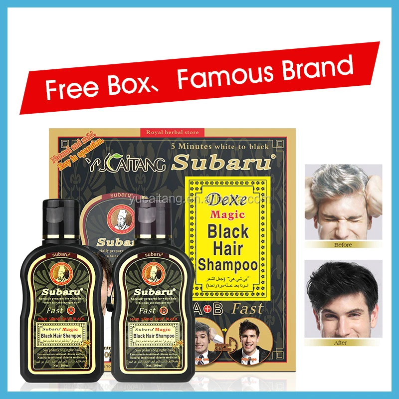 Herbal medicine formula magic hair dye shampoo Subaru black hair shampoo hot sale in Pakistan