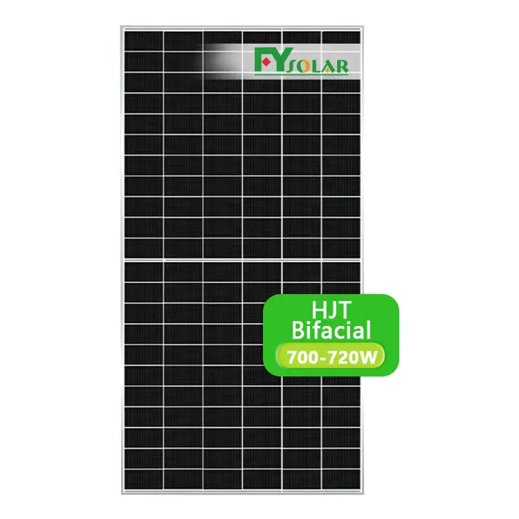 FY 700W & 705W HJT двухфазная солнечная панель 1 мегаватт солнечный PV модуль OEM Power со стеклянной передней крышкой N-типа