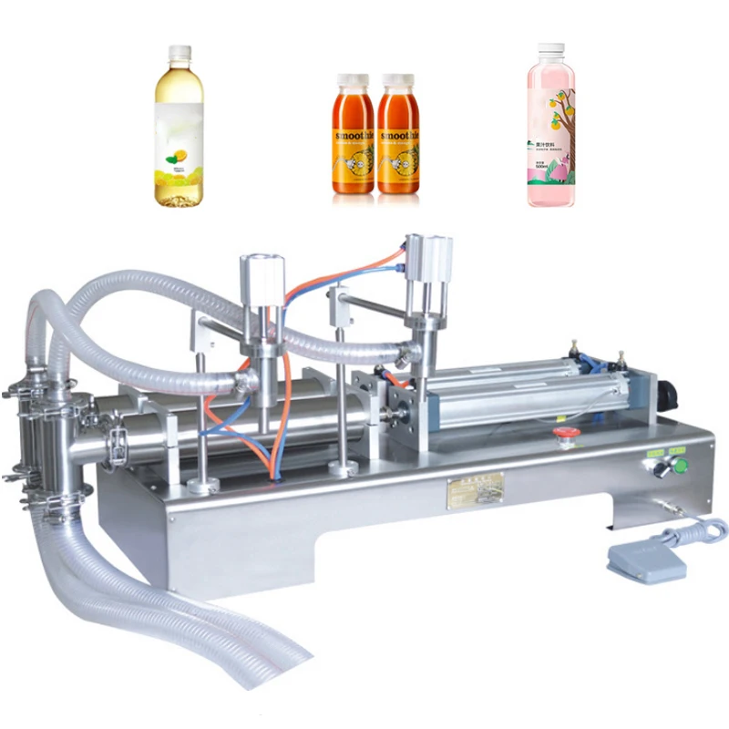 Liquid Filling Machine Semi-automatic Bottle Filling Machine Horizontal Pneumatic Single/double Head Filling Machine