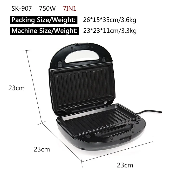 Belgian Commercial Detachable Bubble Egg Electric Waffle Maker 7 In 1 Household Waffle Plate 7 In 1 Cat Paw Waffle Maker Machine