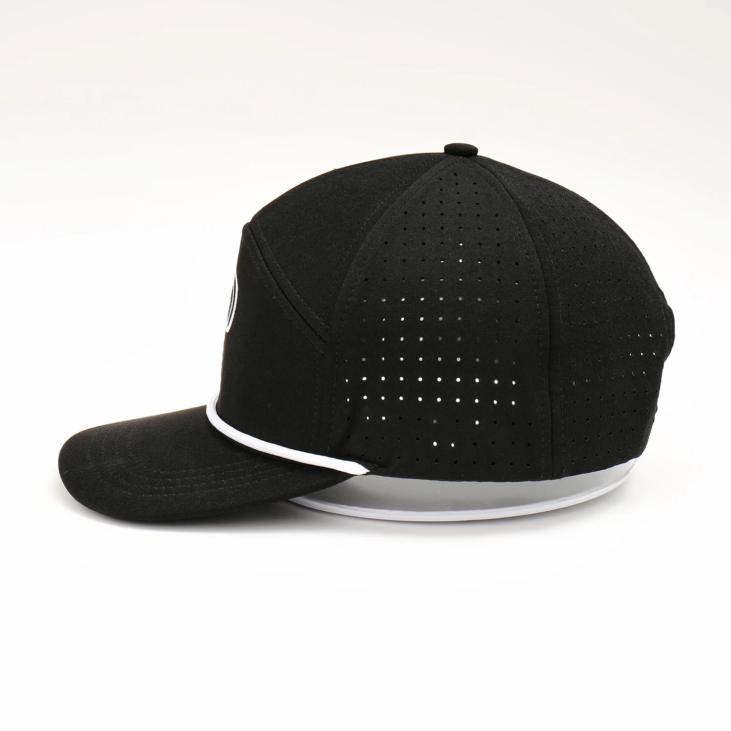 OEM ODM simple design structured cotton curved brim baseball hat with custom 3d embroidery logo perforated polyester golf cap