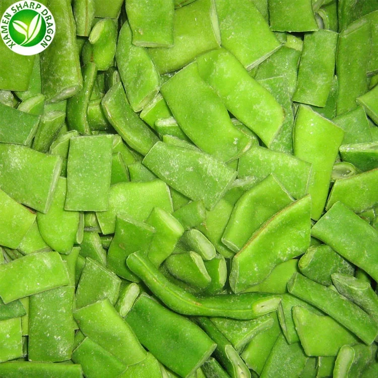 
IQF Wholesale price green long frozen romano beans for sale 