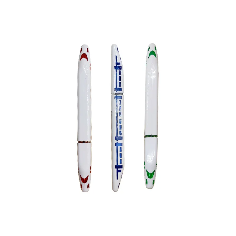 Custom promotional advertising train shaped plastic disposable ballpoint pen muti-color led flashlight ball pen