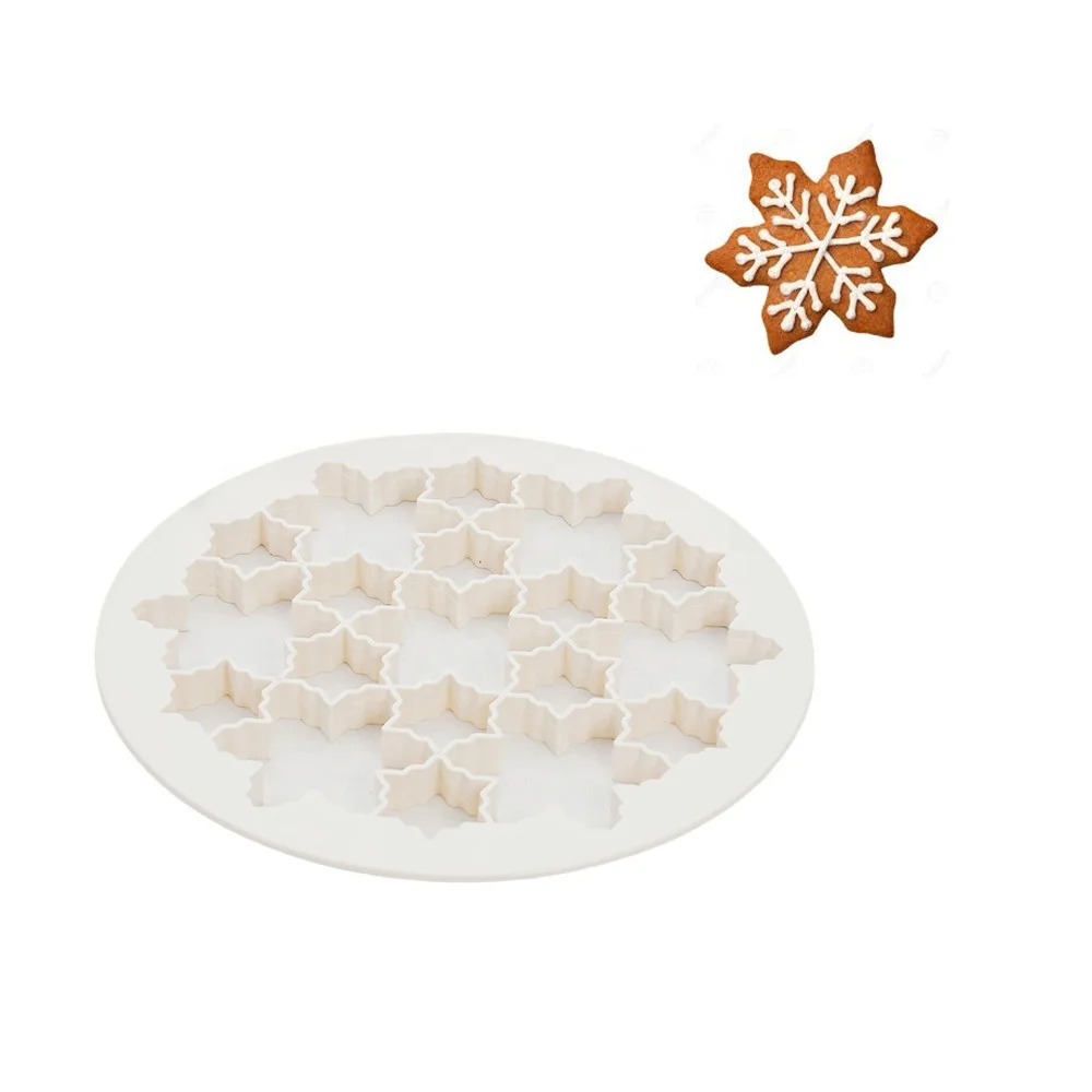 
Customized Color Plastic Snowflake Shape Different Size Cookie and Biscuit Cutter 