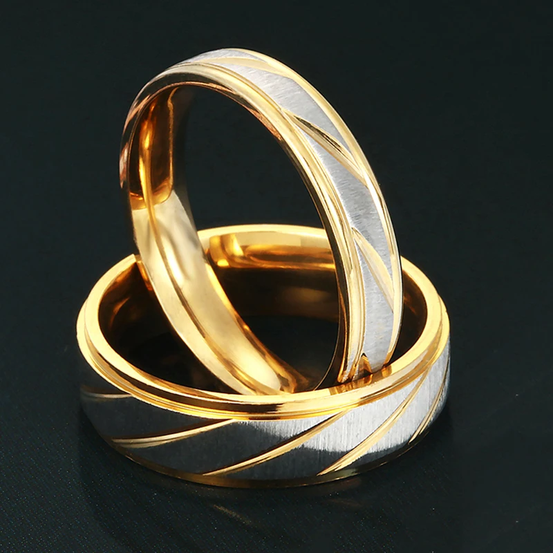 Popular Design Diamond 22K Gold Jewellery Dubai Rings Rose Ring Couple