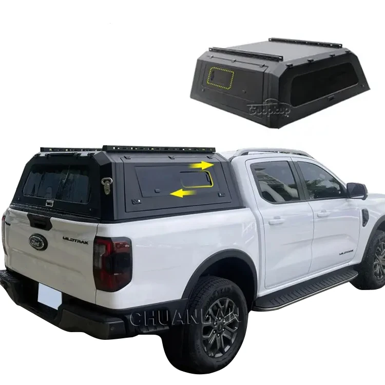 Truck hard top Canopy with windows Steel Pickup Truck Bed Covers Tacoma Canopy For Toyota Hilux Vigo Revo