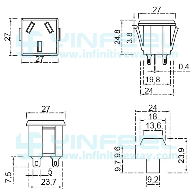 Введенный Тип австралийская розетка Модель No. IF-AUS-27