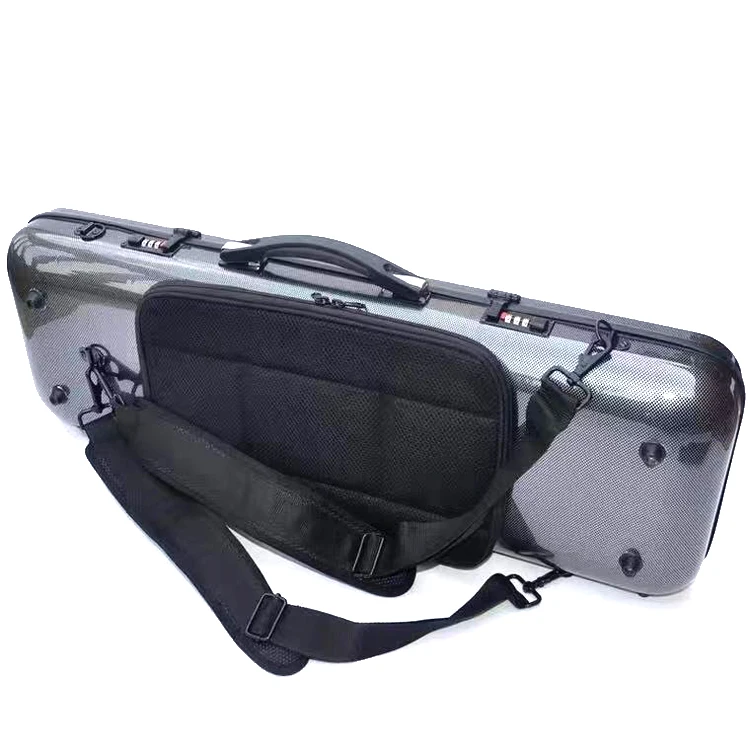 Square carbon fiber violin box  Carbon Fiber Violin Case with music score bag