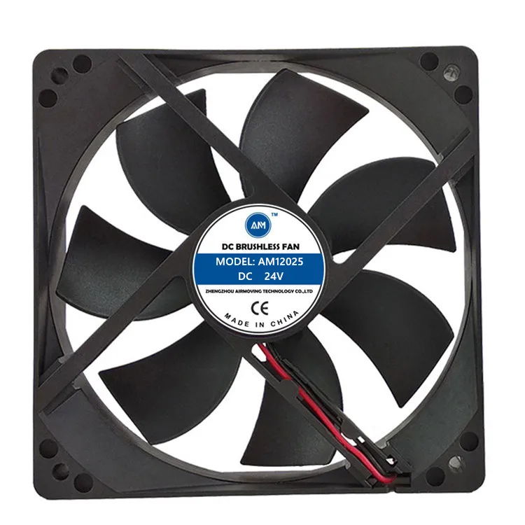 China Manufacturers Made 120x120x25mm High Speed Rotating DC Fan 12v 24v 12025 High Air Volume Quiet Fan Seven Leaf