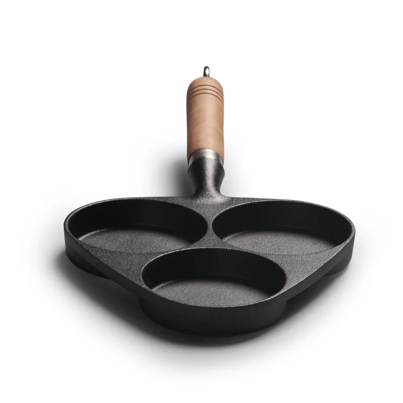 3 Cups Mini Frying Pan Cast Iron Flat Bottomed Non Stick Fried Pan Pancake Pan Skillet for Eggs,Omelets,for Universal Gas Stove