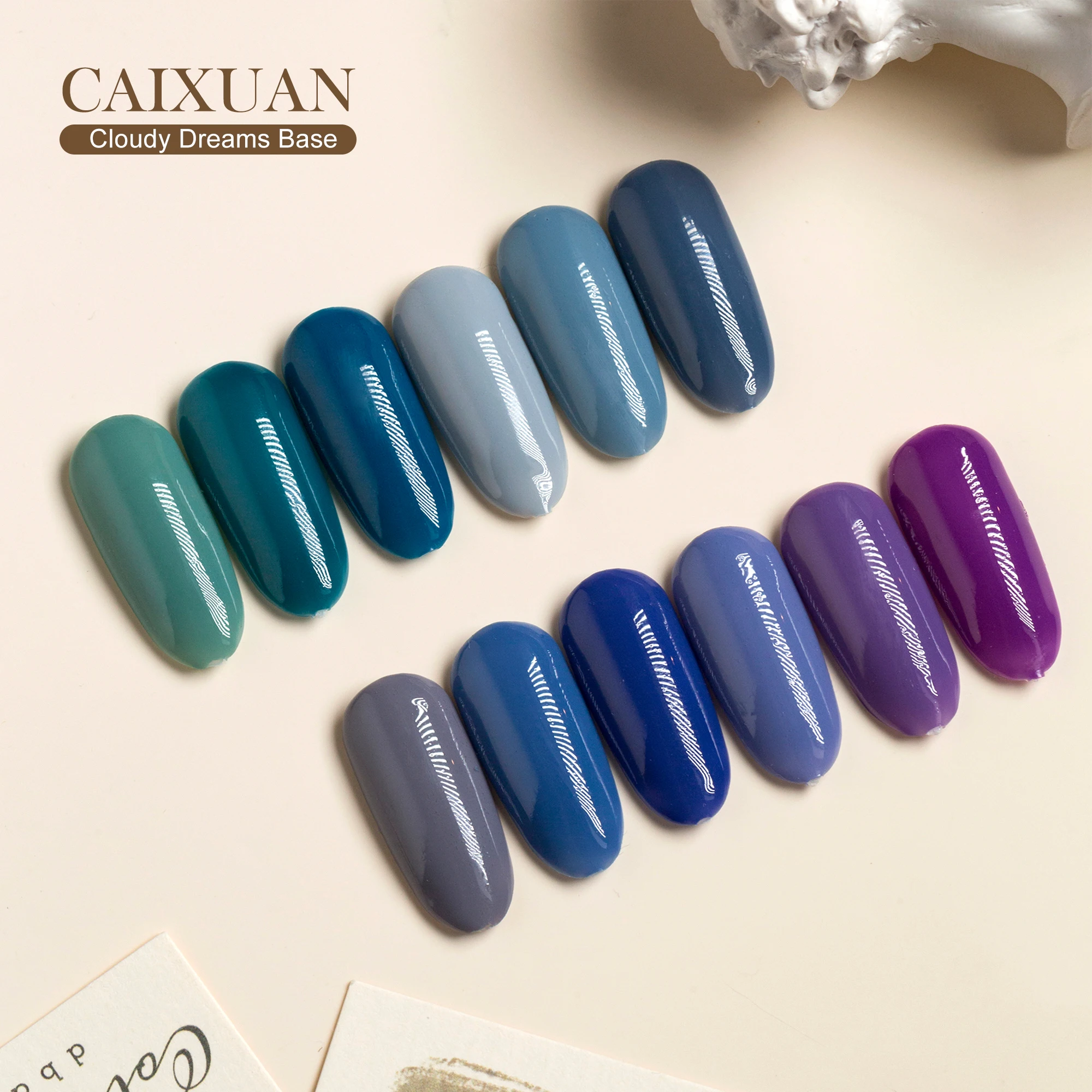 Winter Colors Caixuan 2024 New Cloudy Dreams Rubber Base Gel Nail Polish