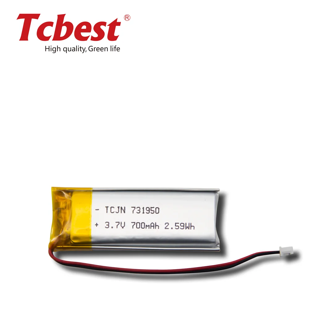 Wholesale Customization Mylion Lipo 3.7V 700mAh 731950 Rechargeable Lithium polymer battery lipo Battery Consumer Electronics