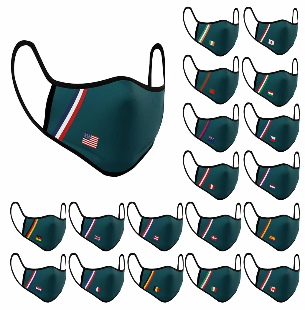 Custom Unisex Outdoor Windproof Black Face Mask Winter Mask Make Custom National Flag Patterns Party Mask