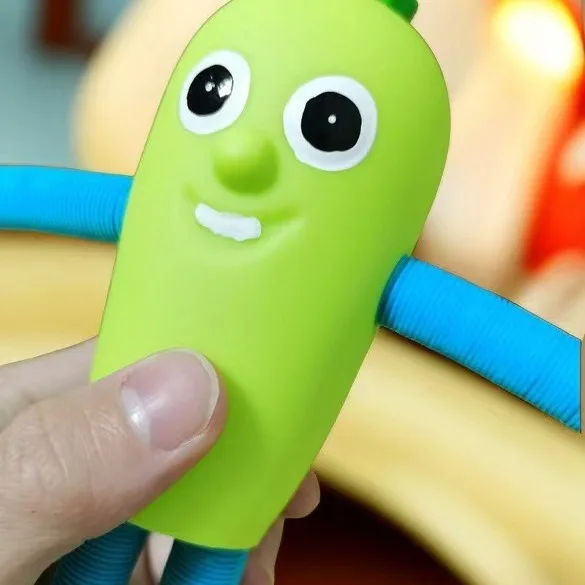 2024 Tiktok Hot Sale Versatile Telescopic Tube Sucker Radish Pinch Music Decompression Versatile Modeling Toys
