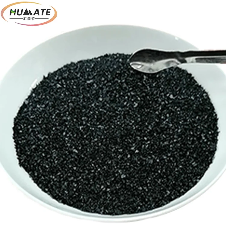 Aquaculture probiotic sodium humate black flakes with 95% water solubility for aquaculture fish feed