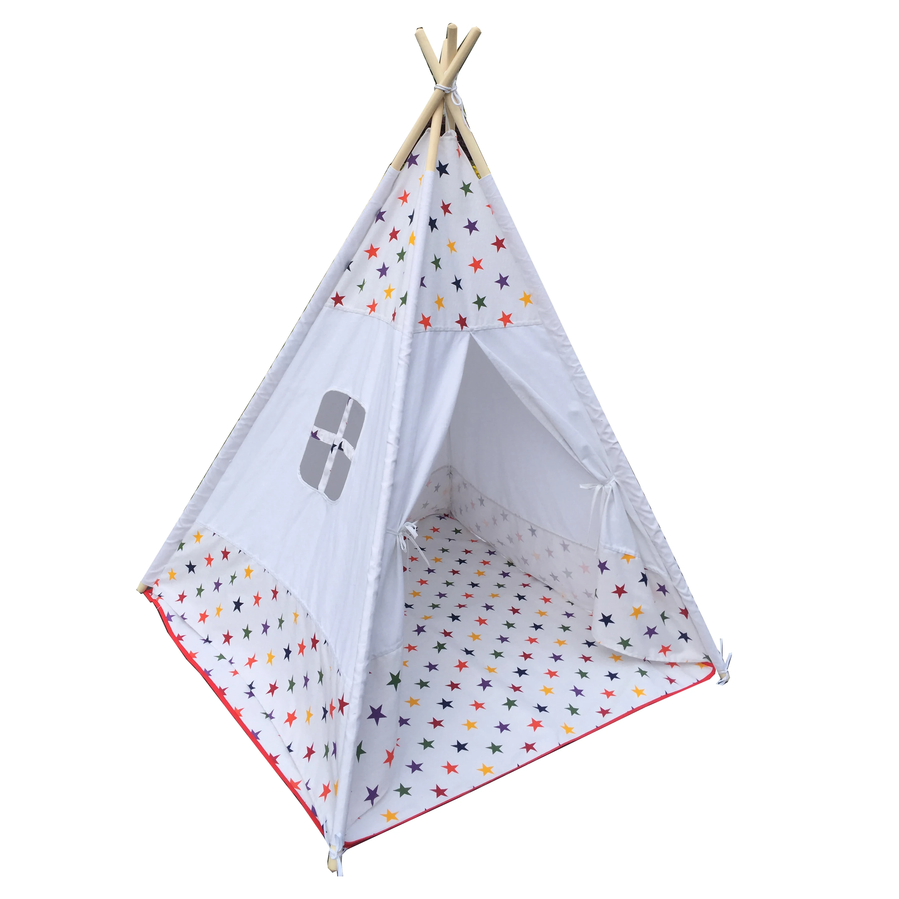 star Indoor  Outdoor  Wooden Canvas Kids cheap grow Play camping  indian teepee tent