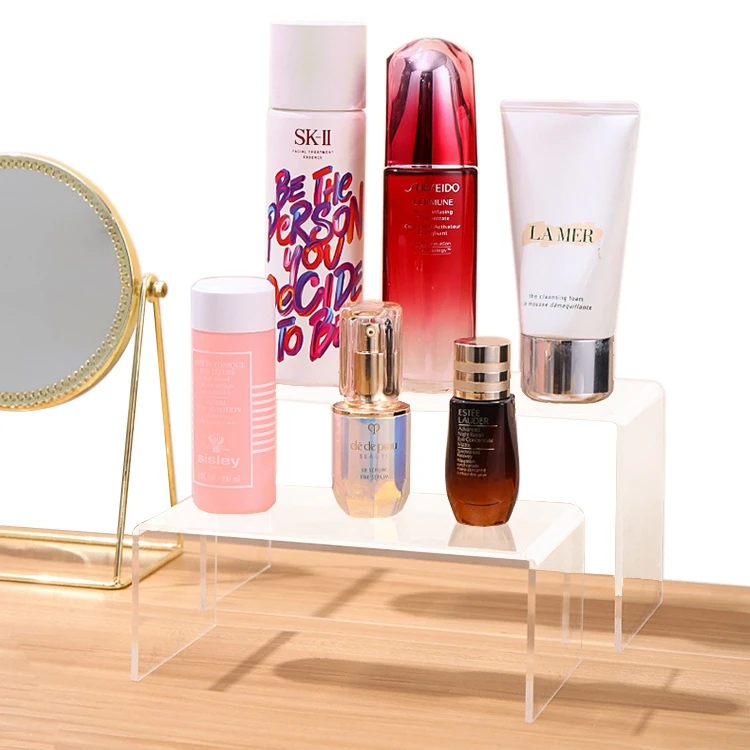 omg Clear acrylic Plexiglass products doll toy makeup display shelf laser cutting acrylic rack