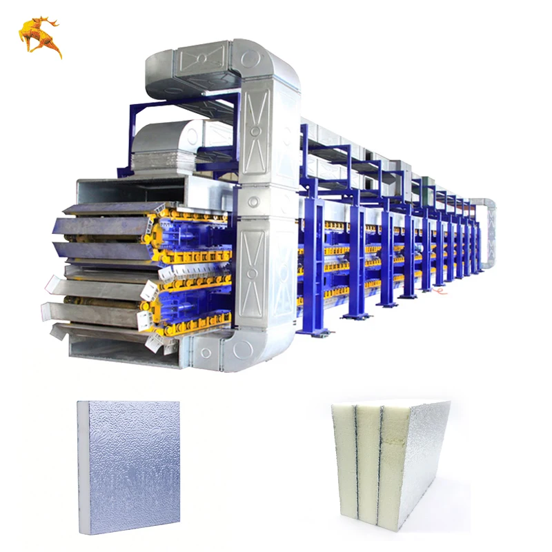 German tech PU phenolic insulation board production line